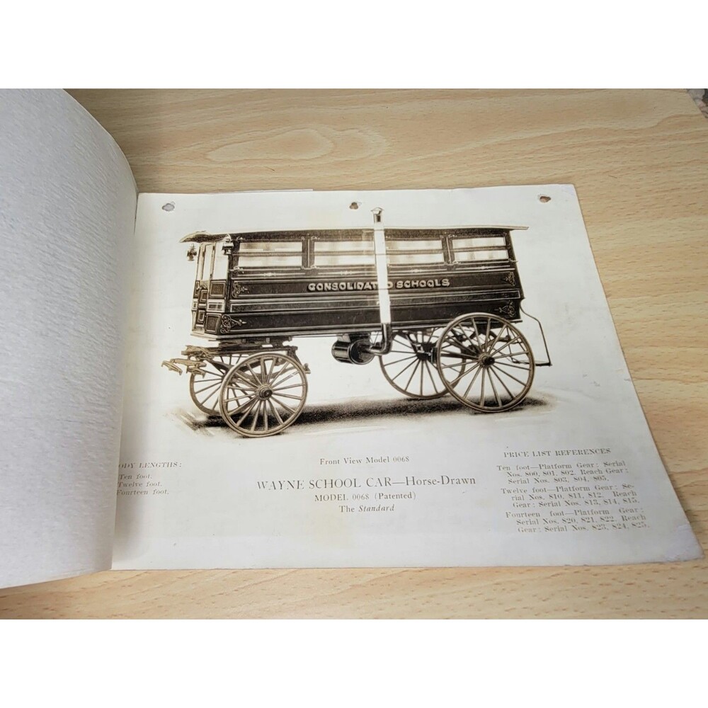 Antique Wayne Horse Drawn School Car Photo
